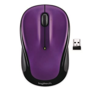 M325S Wireless Mouse, 2.4 GHz Frequency, 32.8 ft Wireless Range, Left/Right Hand Use, Violet