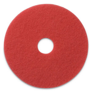 Buffing Pads, 19" Diameter, Red, 5/Carton