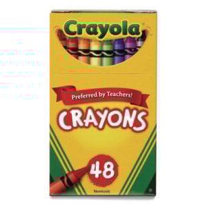 Classic Color Crayons in Flip Top Box with Tiered Sleeves, 48 Colors/Box