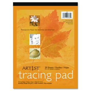 Art1st Parchment Tracing Paper, 16 lb, 9 x 12, White, 50/Pack