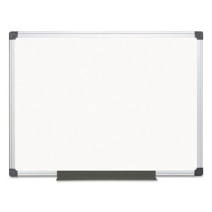 Value Melamine Dry Erase Board, 36" x 48", White Surface, Satin Aluminum Frame