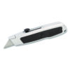 Retractable Utility Knife, 1.25" Blade, 3.5" Plastic Handle, Black/Gray