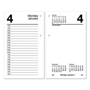 Desk Calendar Refill with Tabs, 3.5 x 6, White Sheets, 12-Month (Jan to Dec): 2025