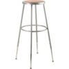 6200 Series Height Adjustable Heavy Duty Steel Stool, Backless, Supports 500lb, 31" to 39" Seat Height, Brown Seat, Gray Base
