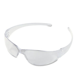 Checkmate Wraparound Safety Glasses, CLR Polycarbonate Frame, Coated Clear Lens
