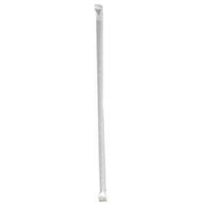 Wrapped Giant Straws, 10.25", Polypropylene, Black, 1,200/Carton