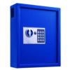 Steel Digital Lock Key Cabinet, 40-Key, 13 x 4 x 14.3, Stainless Steel 304, Blue