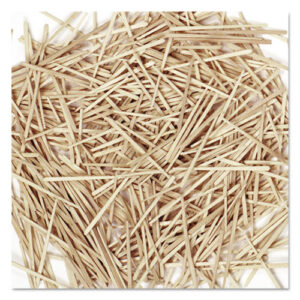 Flat Wood Toothpicks, Natural, 2,500/Pack