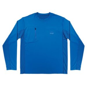 Chill-Its 6689 Cooling Long Sleeve Sun Shirt with UV Protection, 2X-Large, Blue