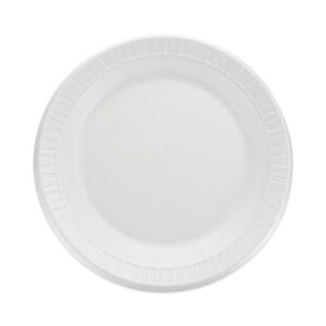 Quiet Classic Laminated Foam Dinnerware, Plate, 9" dia, White, 125/Pack, 4 Packs/Carton