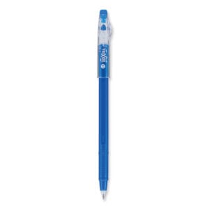 FriXion ColorSticks Erasable Gel Pen, Stick, Fine 0.7 mm, Blue Ink, Blue Barrel, Dozen