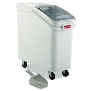 ProSave Mobile Ingredient Bin, 20.57 gal, 13.13 x 29.25 x 28, White, Plastic