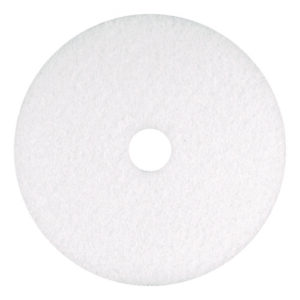 Polishing Pads, 18" Diameter, White, 5/Carton