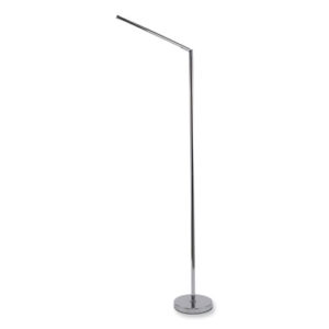 PureOptics LED Floor Lamp, 52.2" Tall, Silver Base