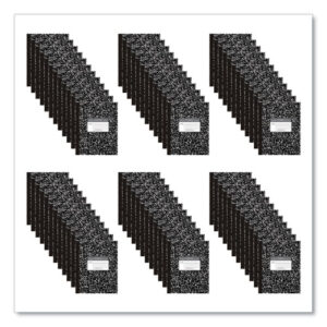 Flexible Cover Composition Notebook, Wide/Legal Rule, Black Marble Cover, (60) 10 x 8 Sheets, 72/Carton