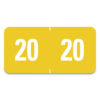 Yearly End Tab File Folder Labels, 20, 0.5 x 1, Yellow, 25/Sheet, 10 Sheets/Pack