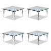 Adjustable Activity Tables, Square, 48" x 48" x 19" to 29", Gray Top, Black Legs, 4/Pallet