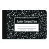 Junior Composition Notebook, Wide/Legal Rule, Black Marble Cover, (60) 4.88 x 7.5 Sheets