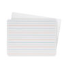 Two-Sided Red/Blue Ruled Dry Erase Board, 12" x 9", White Surface, 24/Pack