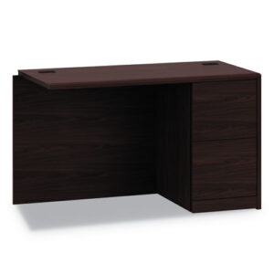 10700 Series Full Right Pedestal Return, 48w x 24d x 29.5h, Mahogany