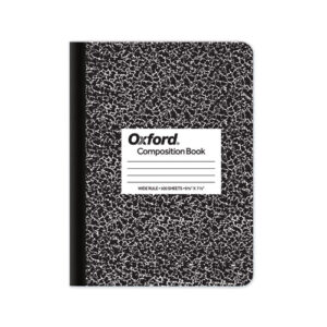 Composition Book, Wide/Legal Rule, Black Marble Cover, (100) 9.75 x 7.5 Sheets