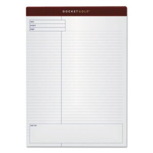 Docket Gold Planning Pads, Project-Management Format, Quadrille Rule (4 sq/in), 40 White 8.5 x 11.75 Sheets, 4/Pack