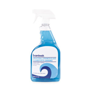 Industrial Strength Glass Cleaner with Ammonia, Unscented, 32 oz Trigger Spray Bottle