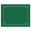 Certificate/Document Cover, 12.5 x 9.75, Green, 6/Pack