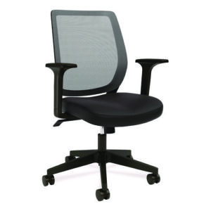 Wessex Ergonomic Fabric Mesh Swivel Task Chair, Supports Up to 275 lbs, 17.09 to 20.83 Seat Height, Black Seat/Back/Base