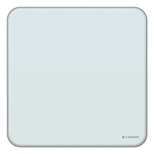 Cubicle Glass Dry Erase Board, 12" x 12", White Surface