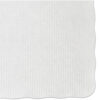 Knurl Embossed Scalloped Edge Placemats, 9.5 x 13.5, White, 1,000/Carton