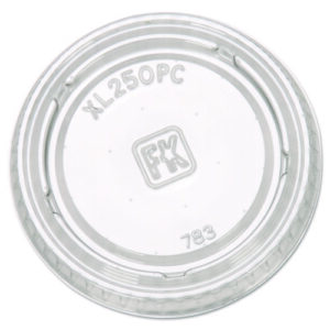 Portion Cup Lids, Fits 1.5 oz to 2.5 oz Portion Cups, Plastic, Clear, 125/Sleeve, 20 Sleeves/Carton