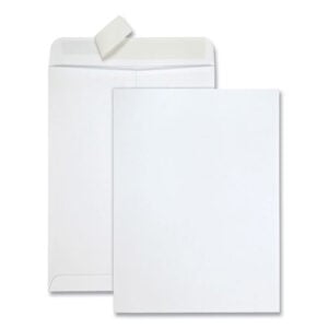 Redi-Strip Catalog Envelope, #10 1/2, Cheese Blade Flap, Redi-Strip Adhesive Closure, 9 x 12, White, 100/Box