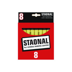 Staonal Marking Crayons, Black, 8/Box