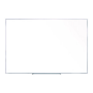 Non-Magnetic Whiteboard with Aluminum Frame, 87.91" x 48.5", White Surface, Satin Aluminum Frame