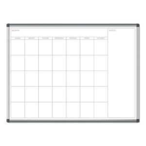 PINIT Magnetic Dry Erase Calendar, Monthly Planning/Scheduling, 48 x 36 (Actual Size: 47 x 35), White Surface, Aluminum Frame