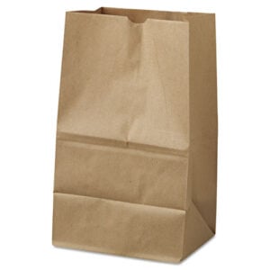 Grocery Paper Bags, #20 Squat Size, 8.13" x 5.88" x 12.5", Natural, 500/Bundle