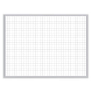Non-Magnetic Whiteboard with Aluminum Frame, 120.63" x 48.63", White Surface, Satin Aluminum Frame