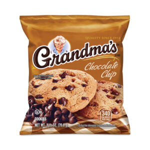 Homestyle Chocolate Chip Cookies, 2.5 oz Pack, 2 Cookies/Pack, 60 Packs/Carton