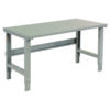 Standard Duty Steel Top Adjustable Height Workbench, 2,000 lbs, 60 x 30 x 30.88 to 36.88, Gray