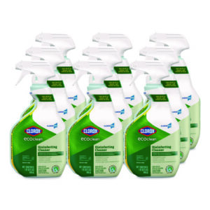 Clorox Pro EcoClean Disinfecting Cleaner, Unscented, 32 oz Spray Bottle, 9/Carton