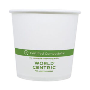 Paper Bowls, 24 oz, 4.4" Diameter x 4.4" h, White, 500/Carton