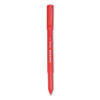Write Bros. Ballpoint Pen, Stick, Medium 1 mm, Red Ink, Red Barrel, Dozen