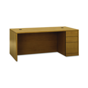 10500 Series "L" Workstation Right Pedestal Desk with Full-Height Pedestal, 72" x 36" x 29.5", Harvest