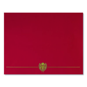 Classic Crest Certificate Covers, 9.38 x 12, Red, 5/Pack