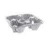 EarthChoice Carry-Safe Beverage Carrier, 8 oz to 32 oz, Four Cups + Food Tray, Natural, 300/Carton