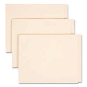 Heavyweight End Tab Fastener Folders, Interior Back-Cover Pocket, 0.75" Expansion, 2 Fasteners, Letter Size, Manila, 50/Box