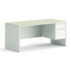 38000 Series Right Pedestal Desk, 66" x 30" x 30", Light Gray/Silver