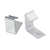 Flexible Metal Cubicle Hangers, For 1.5" to 2.5" Thick Partition Walls, Silver, 2/Set