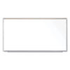 Magnetic Porcelain Whiteboard with Aluminum Frame and Maprail, 120.59" x 60.47", White Surface, Satin Aluminum Frame